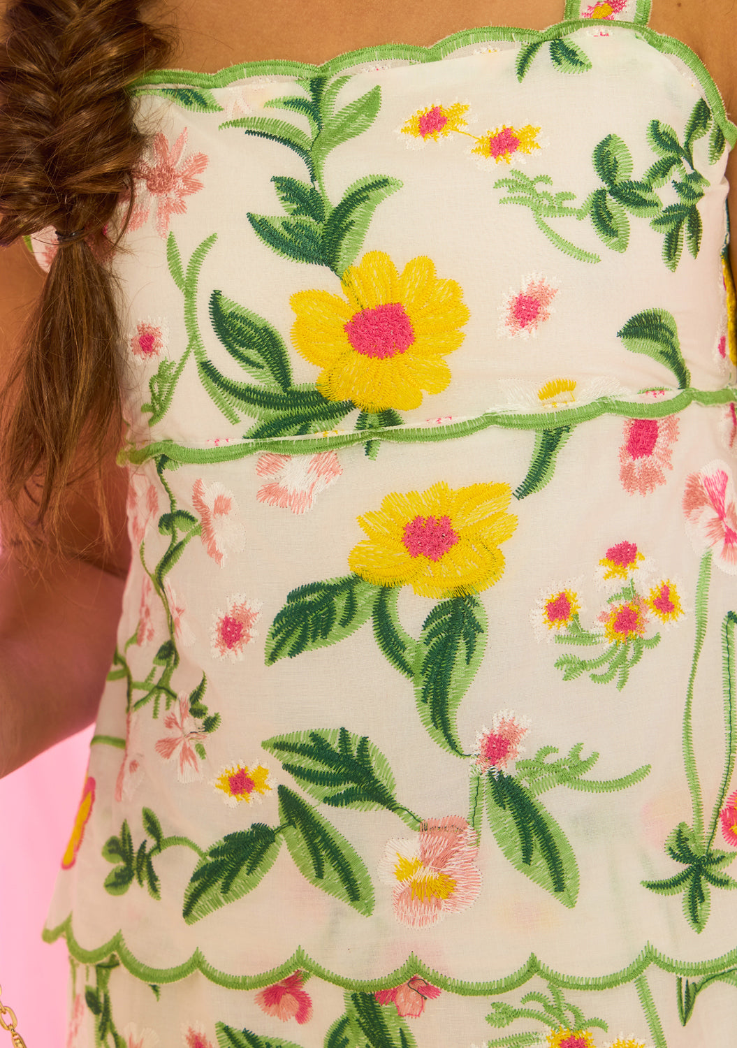 MARLO NIÑA VESTIDO KAYLEE EMBROIDERED MAXI FLORAL