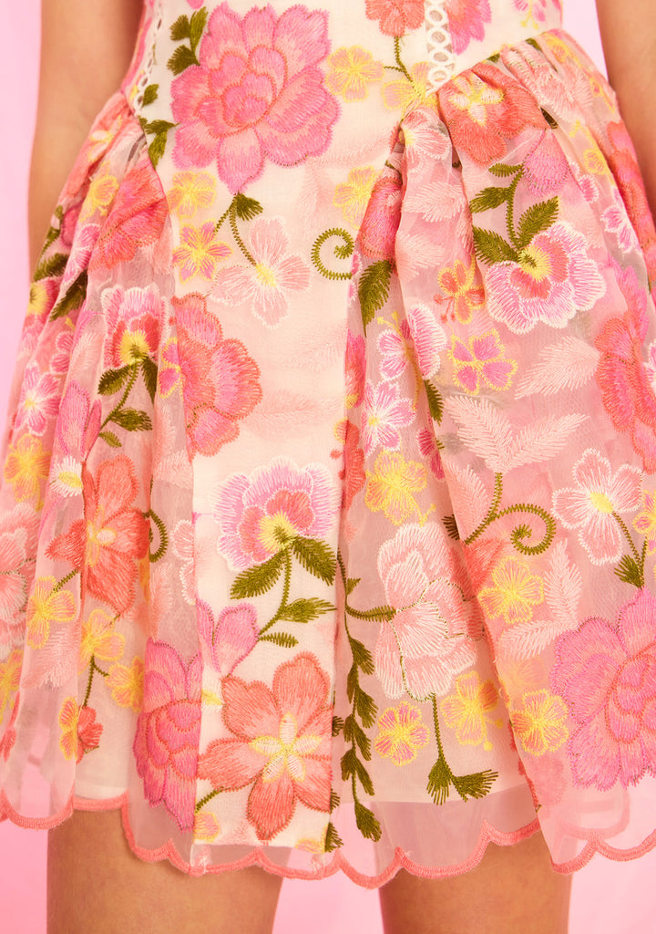 MARLO NIÑA VESTIDO AVERY EMBROIDERED MINI FLORAL