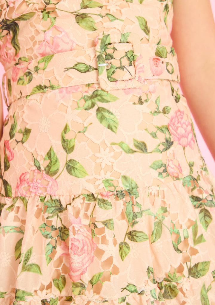MARLO NIÑA VESTIDO LEONORA EMBROIDERED MINI FLORAL
