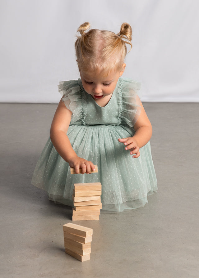 Mayoral Vestido Tul con Vincha Lago para Bebé Niña