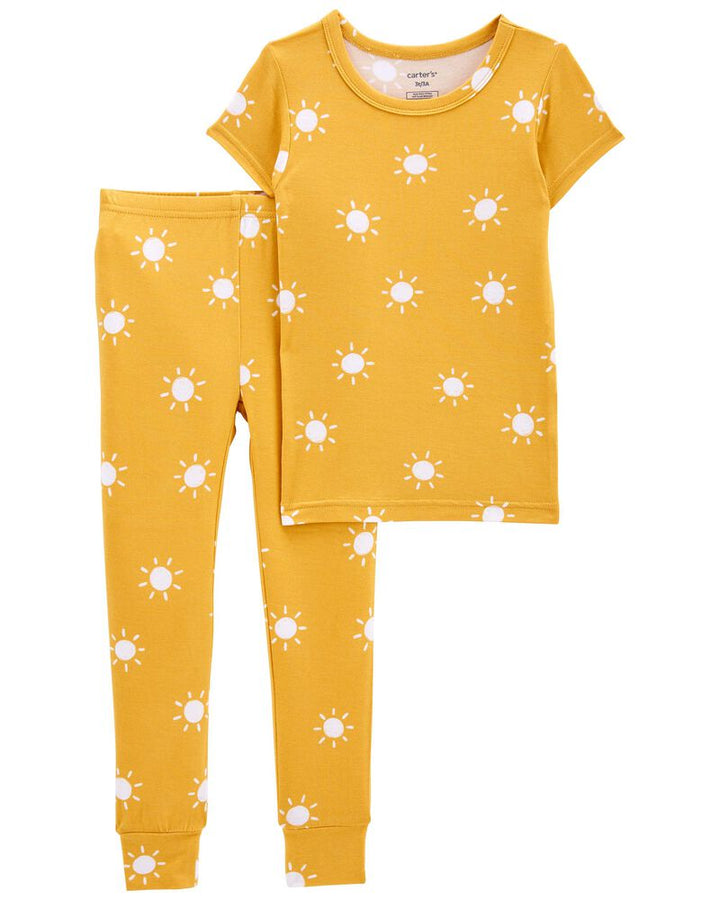 CARTERS BEBE NIÑA PIJAMA YELLOW SUN 2PK