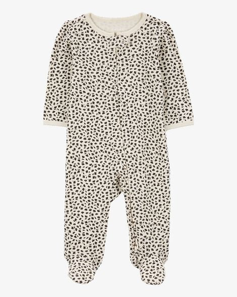 CARTERS BEBE NIÑA PIJAMA FLORAL KHAKI/BLACK