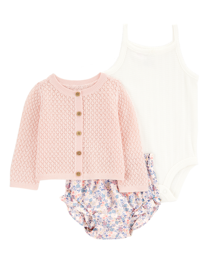 CARTERS BEBE NIÑA CONJ. DE SHORT PINK DITSY FLORAL