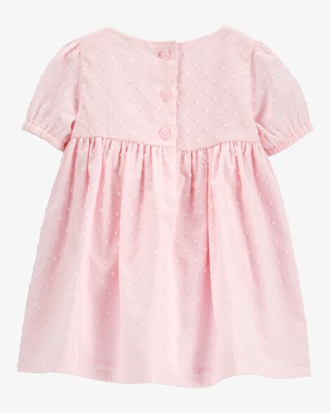 OSHKOSH BEBE NIÑA VESTIDO DOBBY PINK