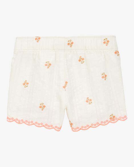 OSHKOSH BEBE NIÑA SHORT WOVEN PULL-ON CREAM
