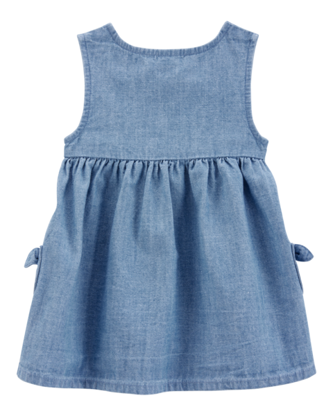 Carters Vestido Solid Chambray para Bebé Niña