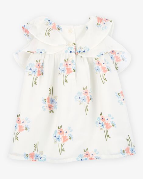 CARTERS BEBE NIÑA VESTIDO IVORY FLORAL