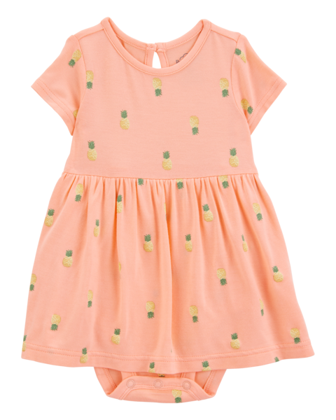 Carters Vestido Pink Pineapple Print para Bebé Niña