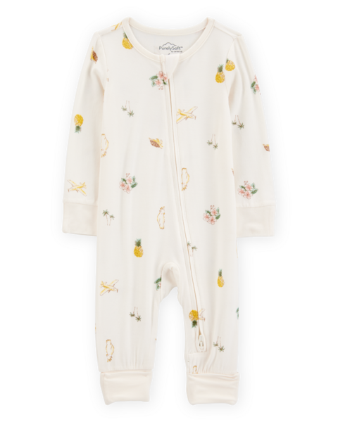 Carters Pijama Ivory Tropical Print para Bebé Niña