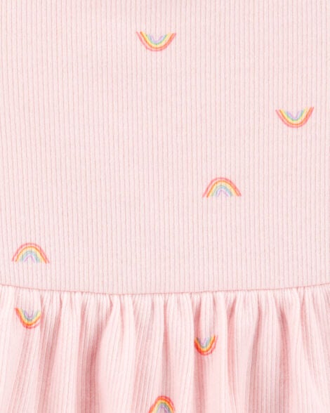 CARTERS BEBE NIÑA CONJ. DE PANTALON RAINBOW PRINT PINK