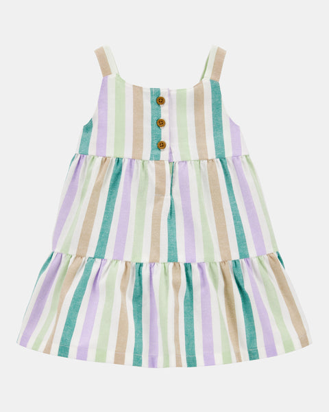 Carters Vestido Multi Stripe para Bebé Niña