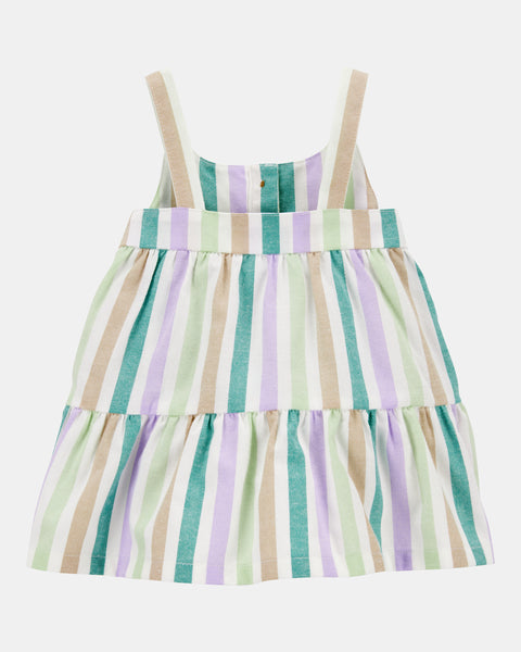 Carters Vestido Multi Stripe para Bebé Niña
