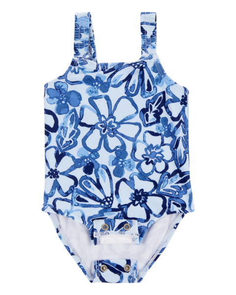 Carters Vestido de Baño Floral Blue 1pk para Bebé Niña