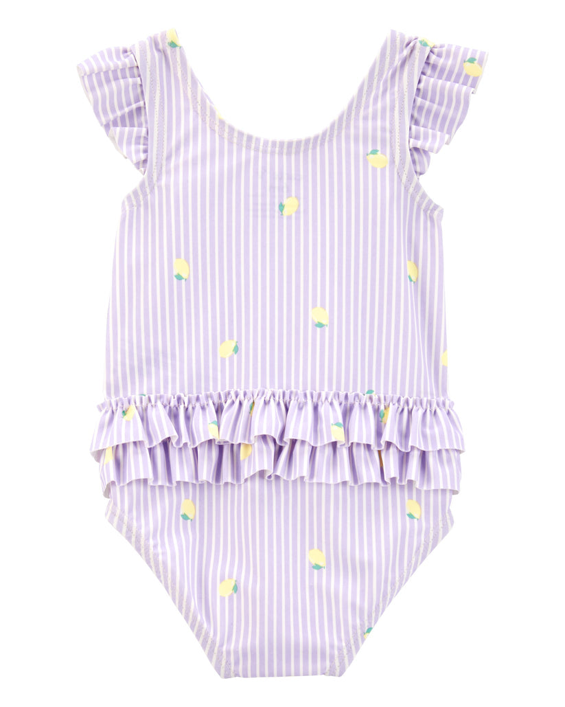 CARTERS BEBE NIÑA VESTIDO DE BAÑO PURPLE LEMON STRIPE 1PK