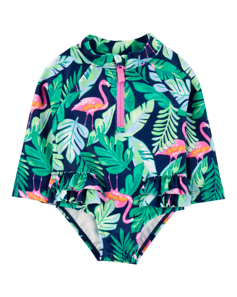 CARTERS BEBE NIÑA VESTIDO DE BAÑO NAVY FLAMINGO RG 1PK