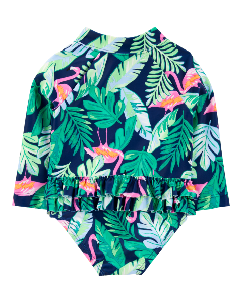 CARTERS BEBE NIÑA VESTIDO DE BAÑO NAVY FLAMINGO RG 1PK