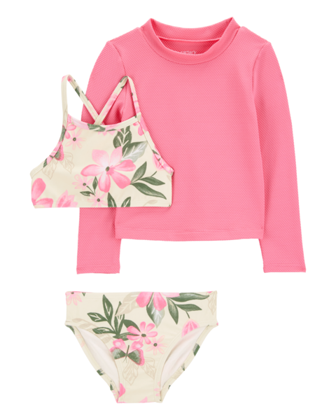 Carters Vestido de Baño Floral Pink Rg 3pk para Bebé Niña