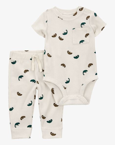 CARTERS BEBE NIÑO CONJ. DE PANTALON IVORY