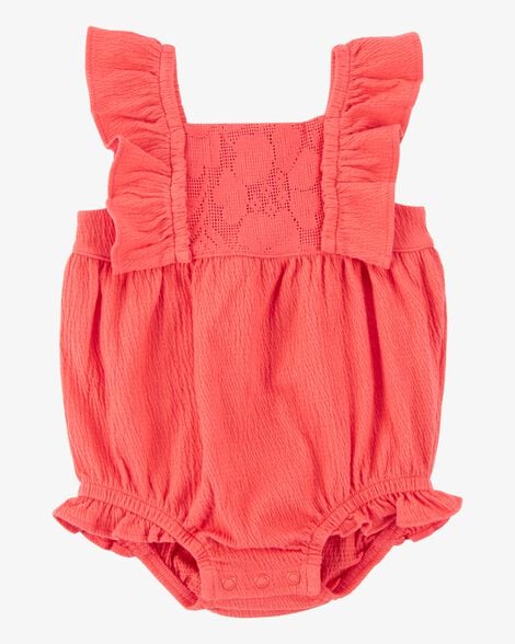CARTERS BEBE NIÑA ROMPER CORAL