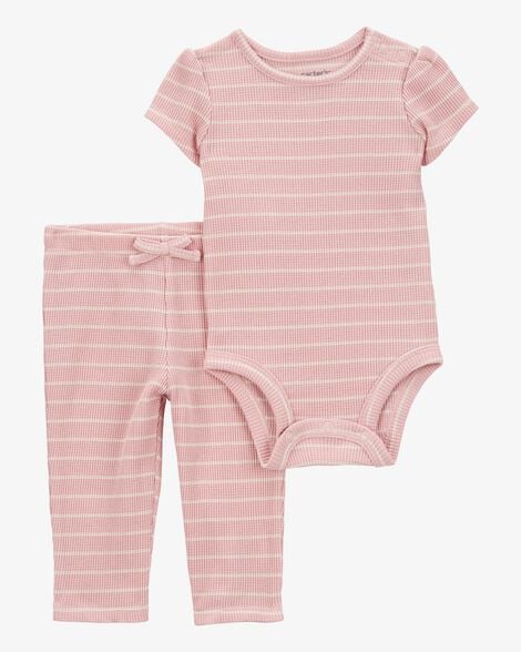 CARTERS BEBE NIÑA CONJ. DE PANTALON PINK