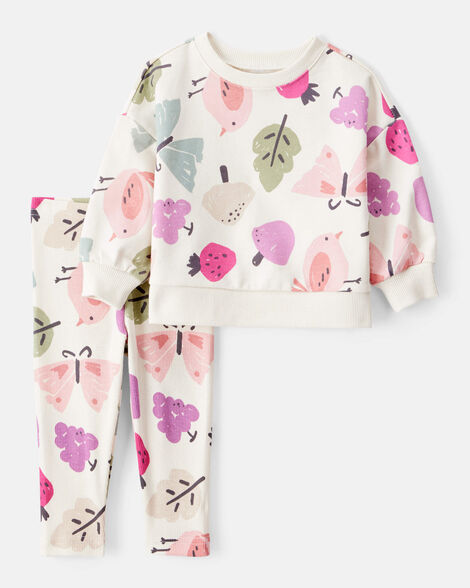 CARTERS BEBE NIÑA PIJAMA IVORY LEAVES