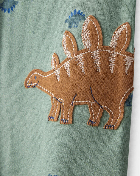 CARTERS BEBE NIÑO PIJAMA COTTON FTD GREEN DINOSAUR APP
