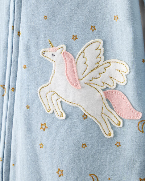 CARTERS BEBE NIÑA PIJAMA COTTON FTD BLUE UNICORN APP