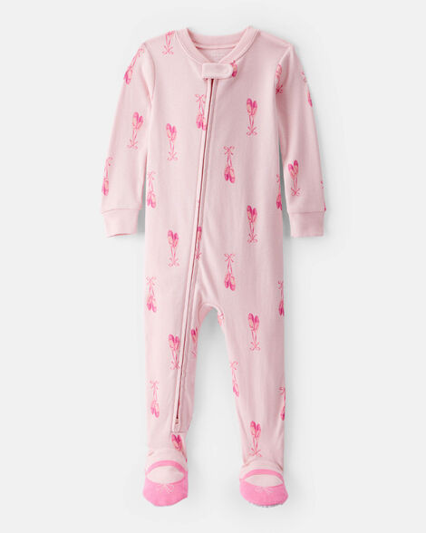CARTERS BEBE NIÑA PIJAMA COTTON FTD PINK BALLET PRT