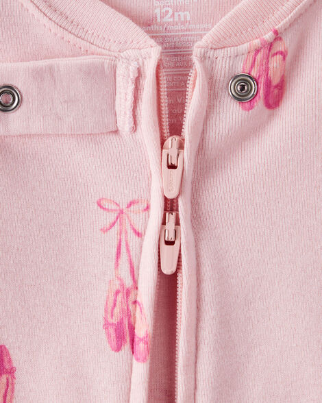 CARTERS BEBE NIÑA PIJAMA COTTON FTD PINK BALLET PRT