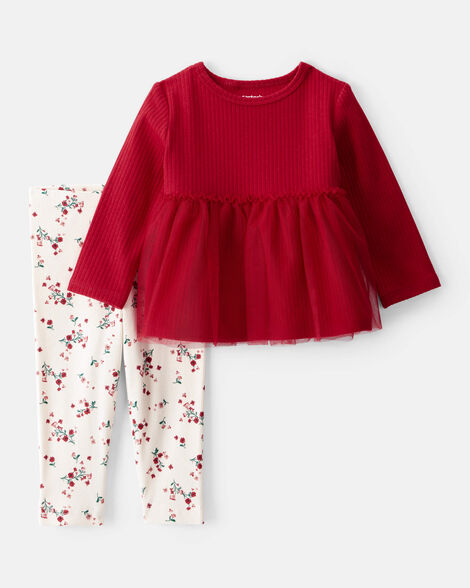 CARTERS NIÑA CONJ. DE PANTALON CHRISTMAS