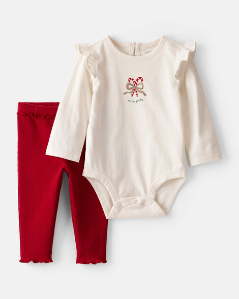 CARTERS BEBE NIÑA CONJ. DE PANTALON RED