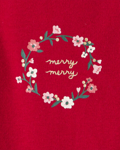 CARTERS BEBE NIÑA CONJ. DE PANTALON CHRISTMAS RED 3PC