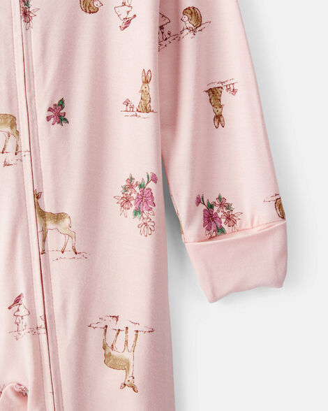 CARTERS BEBE NIÑA PIJAMA PINK DEER PRINT PS