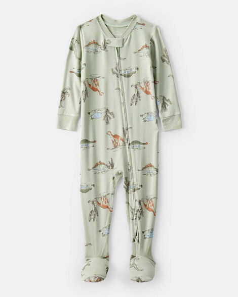 CARTERS BEBE NIÑO PIJAMA PURELYSOFT GREEN DINO PRINT