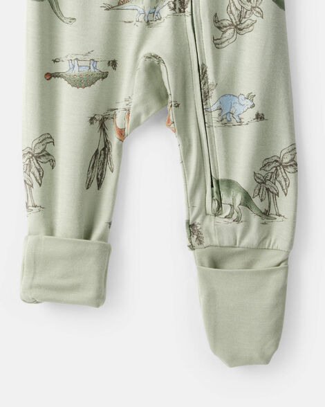 CARTERS BEBE NIÑO PIJAMA GREEN DINO PRINT PS