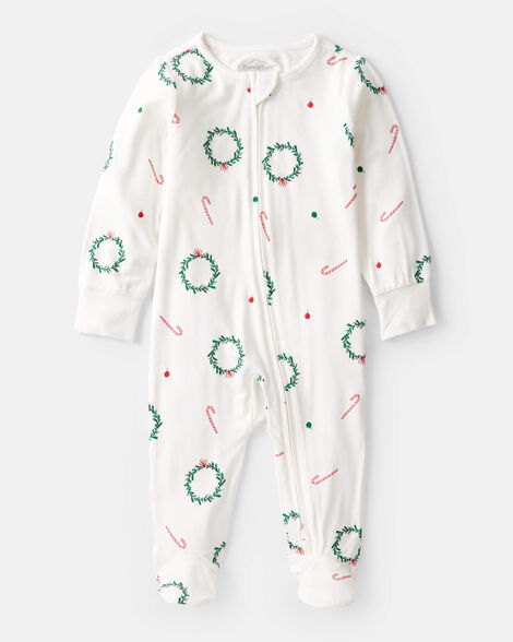 CARTERS BEBE NIÑA PIJAMA PURELYSOFT CHRISTMAS WHITE