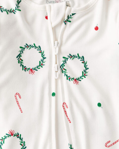 CARTERS BEBE NIÑA PIJAMA PURELYSOFT CHRISTMAS WHITE