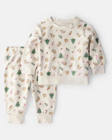 CARTERS BEBE NIÑO PIJAMA CHRISTMAS CREAM