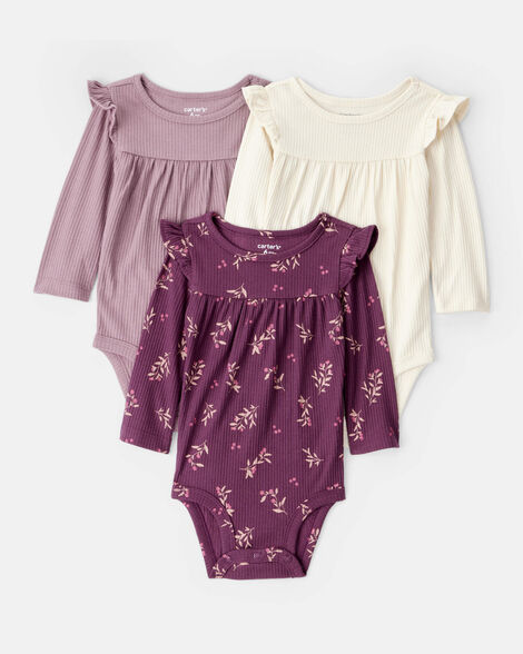 CARTERS BEBE NIÑA BODY SURTIDOS 3PCS