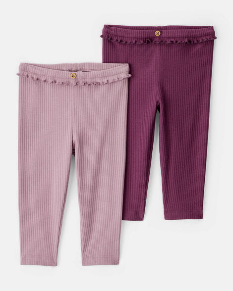 CARTERS BEBE NIÑA PANTALON SURTIDOS 2PCS