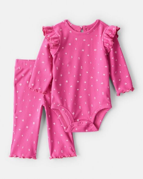 CARTERS BEBE NIÑA CONJ. DE PANTALON PINK