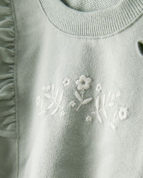 CARTERS BEBE NIÑA CONJ. DE PANTALON CARDI GREEN 3PCS