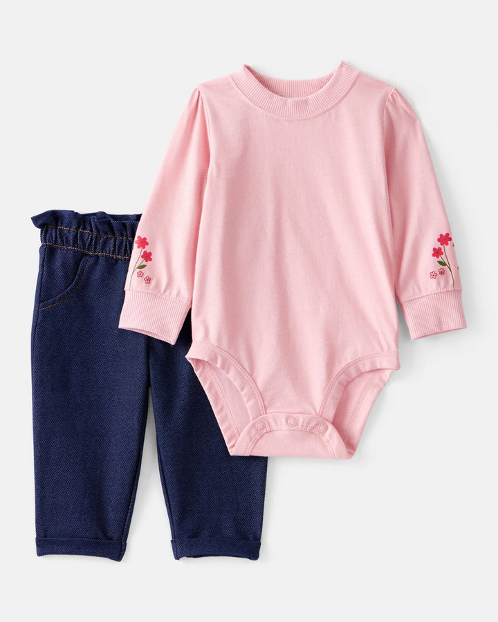 CARTERS BEBE NIÑA CONJ. DE PANTALON PINK