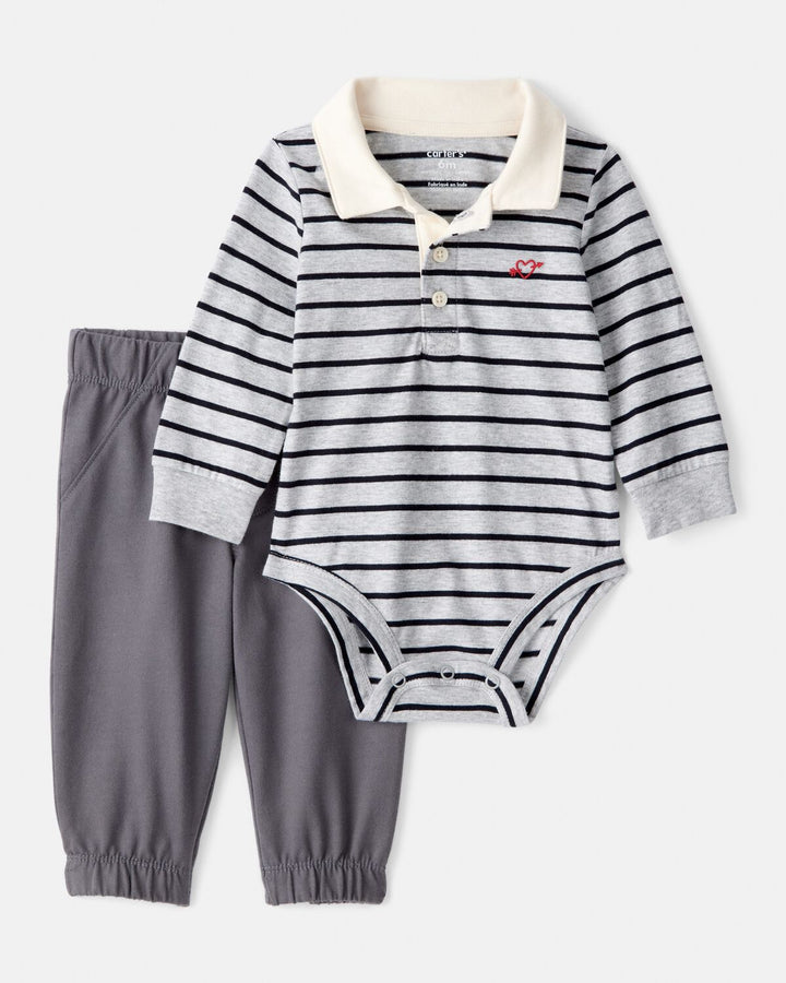CARTERS BEBE NIÑO CONJ. DE PANTALON GRAY