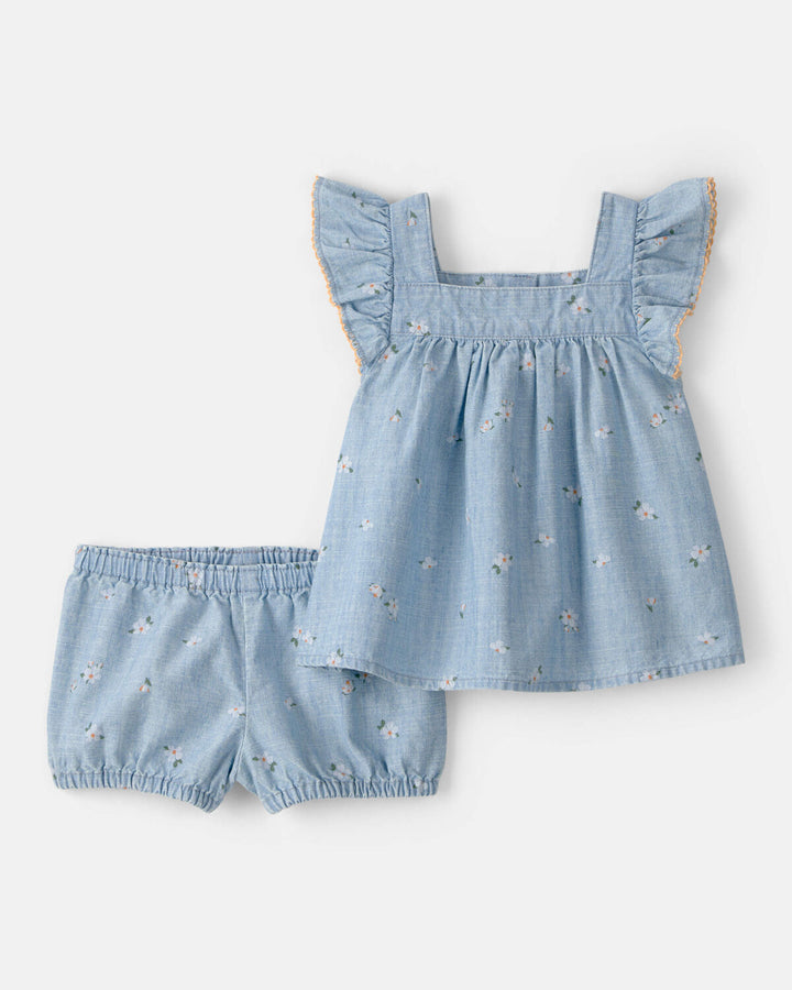 OSHKOSH BEBE NIÑA CONJ DE SHORT