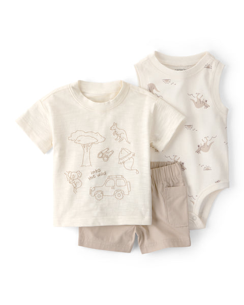 Carters Conjunto De Short Ivy para Bebé Niño