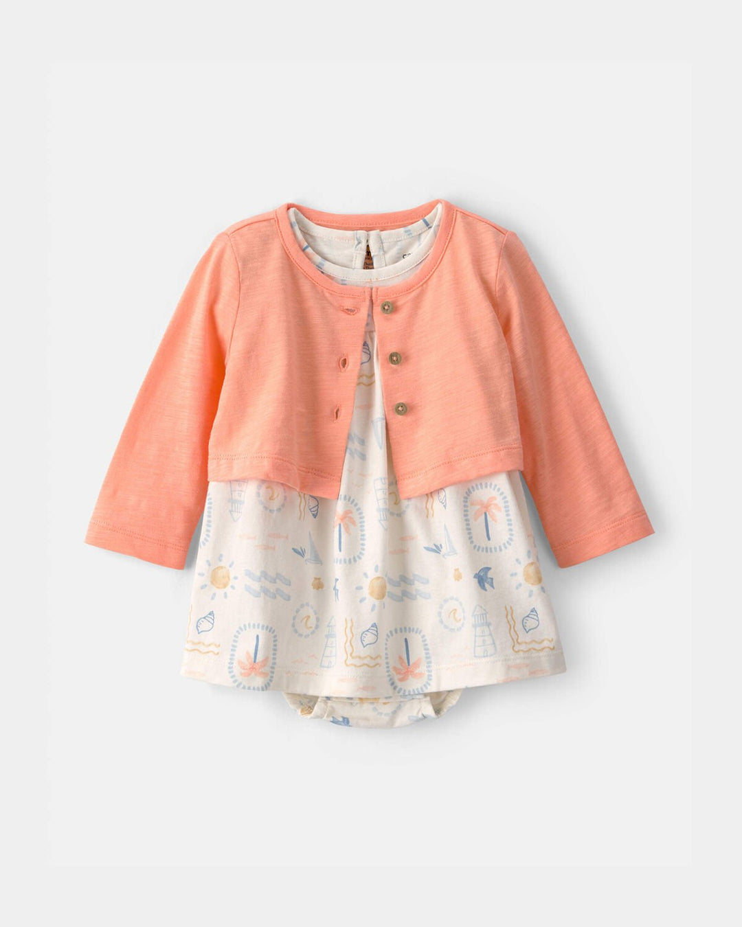 CARTERS BEBE NIÑA VESTIDO W/ CHALECO AST