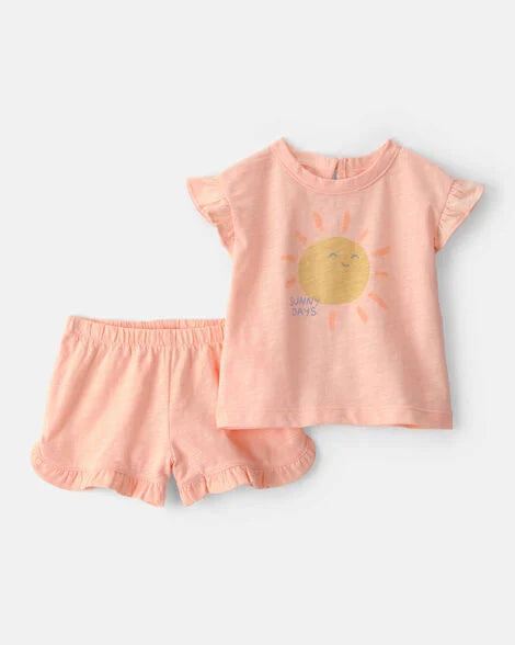 CARTERS BEBE NIÑA CONJ. DE SHORT