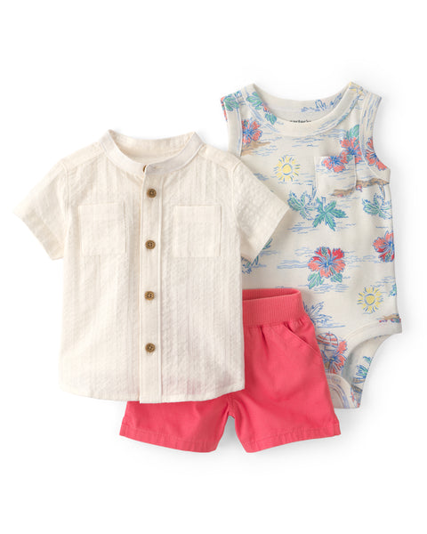 Carters Conjunto De Short Prt 3pcs para Bebé Niño