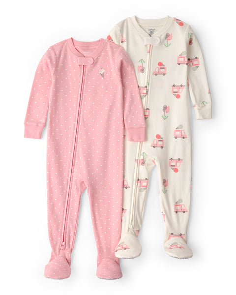 Carters Pijama Cotton 2pcs para Bebé Niña